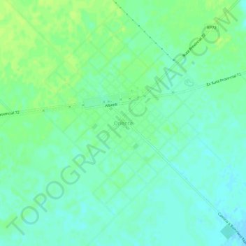 Carte topographique Oriente, altitude, relief