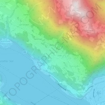 Carte topographique Sappl, altitude, relief