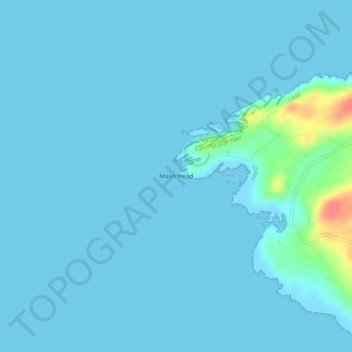 Carte topographique Malin Head, altitude, relief