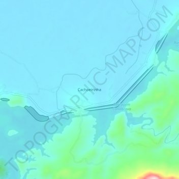 Carte topographique Cachoeirinha, altitude, relief