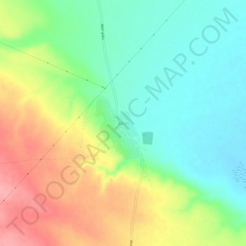 Carte topographique Akin, altitude, relief