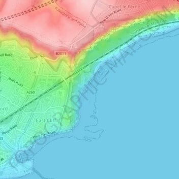 Carte topographique The Warren, altitude, relief