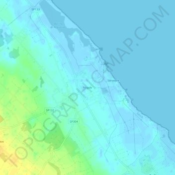 Carte topographique Frigole, altitude, relief