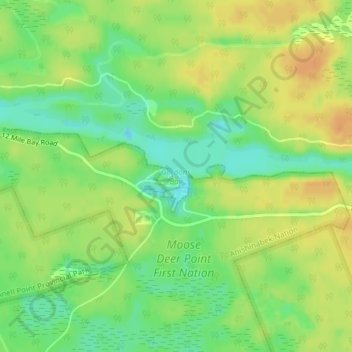 Carte topographique Gordons Bay, altitude, relief
