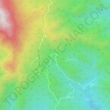 Carte topographique Kani Shwan, altitude, relief