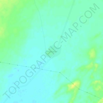 Carte topographique Phoolasar, altitude, relief