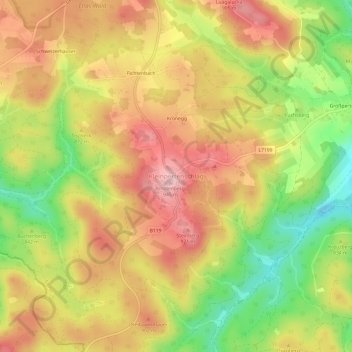 Carte topographique Kleinpertenschlag, altitude, relief