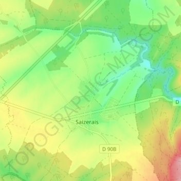 Carte topographique Saint-Georges, altitude, relief
