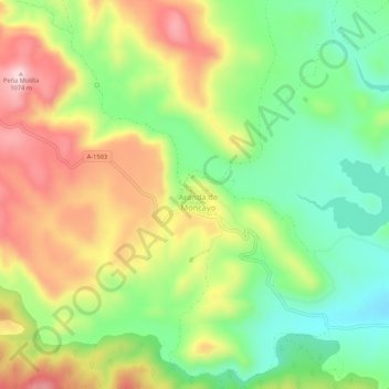 Carte topographique Aranda de Moncayo, altitude, relief