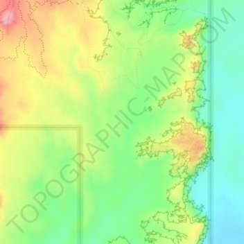 Carte topographique Goblin Valley, altitude, relief