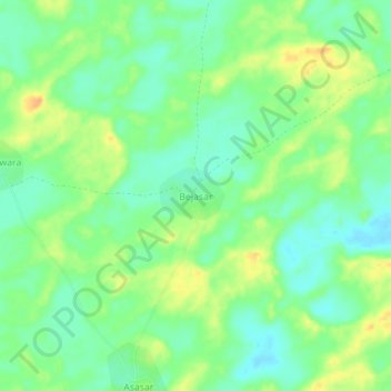 Carte topographique Bejasar, altitude, relief