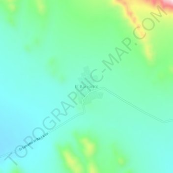 Carte topographique El Barrocito, altitude, relief