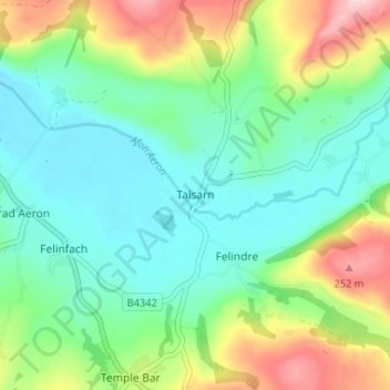 Carte topographique Tal-sarn, altitude, relief