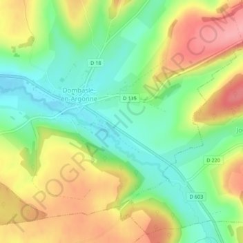 Carte topographique Cheminet, altitude, relief