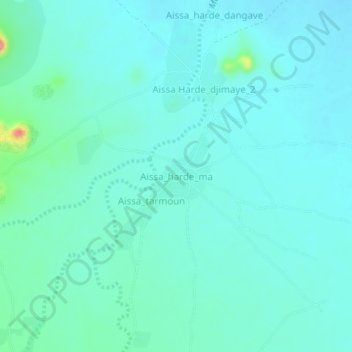 Carte topographique Aissa_harde_ma, altitude, relief