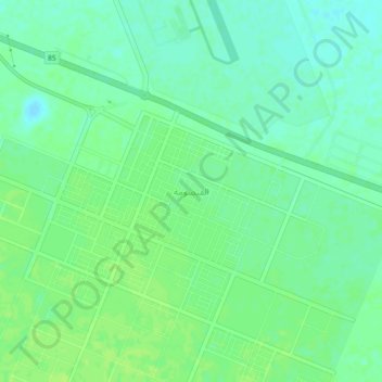 Carte topographique Qaisumah, altitude, relief