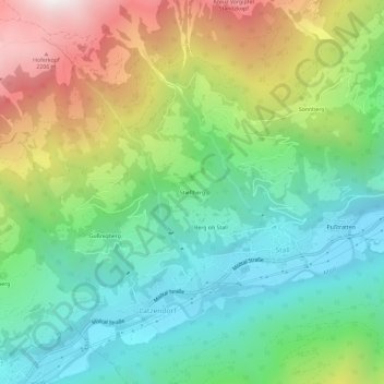 Carte topographique Stieflberg, altitude, relief