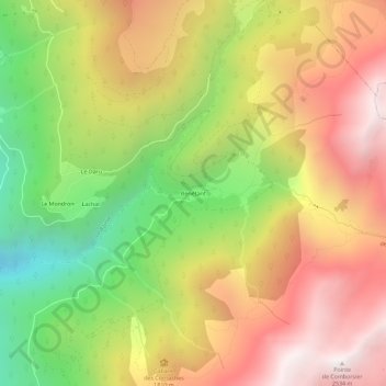 Carte topographique Bénétant, altitude, relief