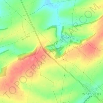 Carte topographique Mont Pinson, altitude, relief