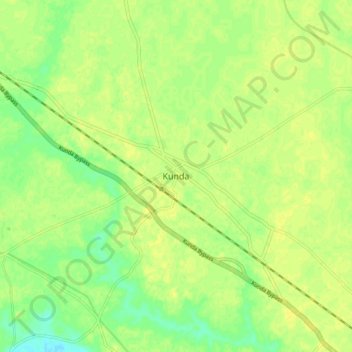 Carte topographique Kunda, altitude, relief