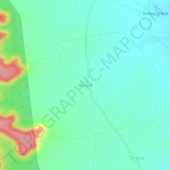 Carte topographique Umred, altitude, relief