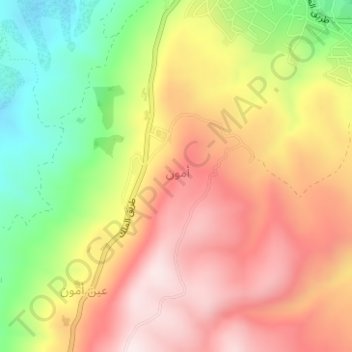 Carte topographique Barraq, altitude, relief