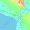 Carte topographique Tanjung Pandan, altitude, relief