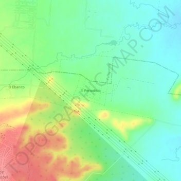 Carte topographique El Periodista, altitude, relief