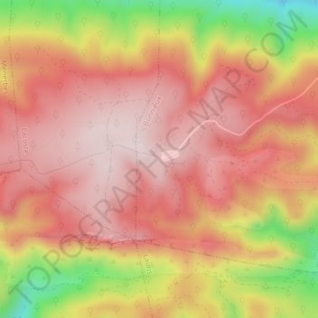 Carte topographique Forêt des Cèdres, altitude, relief