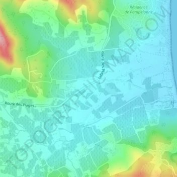 Carte topographique La Grangue, altitude, relief