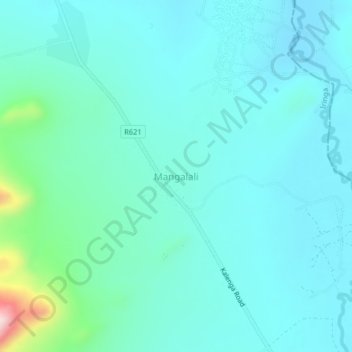 Carte topographique Mangalali, altitude, relief