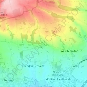 Carte topographique Gotton, altitude, relief