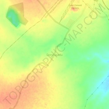 Carte topographique Dondapadu, altitude, relief