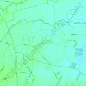 Carte topographique Vallalta, altitude, relief