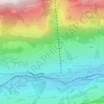Carte topographique Dählenmatte, altitude, relief