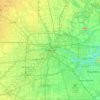 Carte topographique Houston, altitude, relief