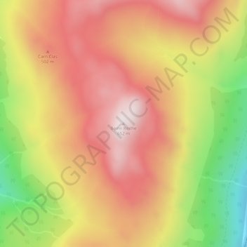 Carte topographique Beinn Reithe, altitude, relief