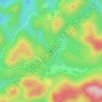 Carte topographique Gruta do Leão, altitude, relief