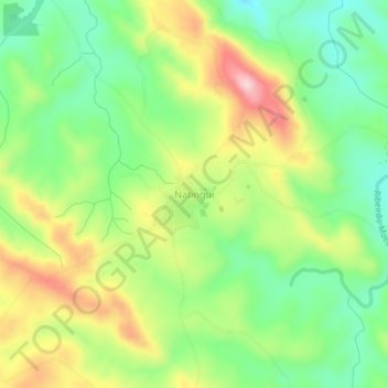 Carte topographique Natingui, altitude, relief
