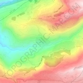 Carte topographique Wadi El Sitt, altitude, relief