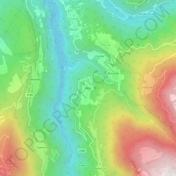 Carte topographique Vanza, altitude, relief