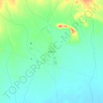 Carte topographique Imanpa, altitude, relief