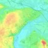 Carte topographique Les Cotes Blanches, altitude, relief
