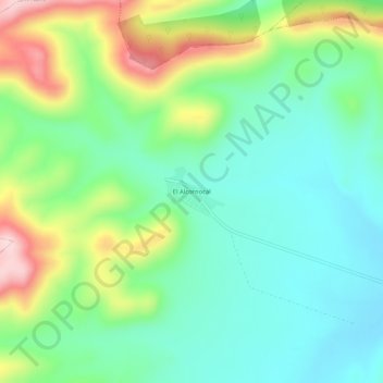 Carte topographique El Alcornocal, altitude, relief