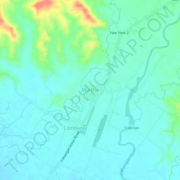 Carte topographique Murtha, altitude, relief