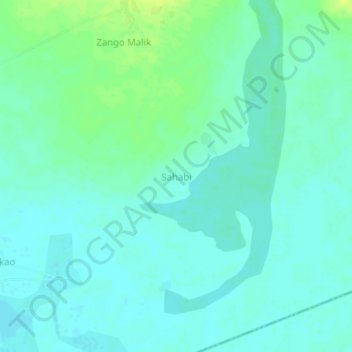 Carte topographique Sahabi, altitude, relief