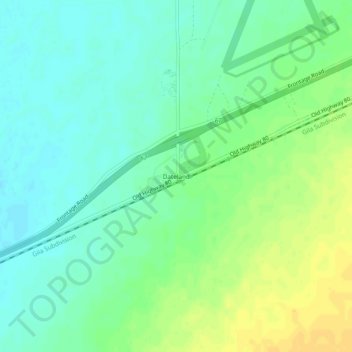 Carte topographique Dateland, altitude, relief