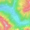 Carte topographique Alba - Dèlba, altitude, relief