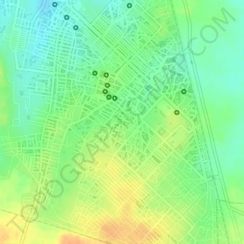 Carte topographique godavarikhani, altitude, relief