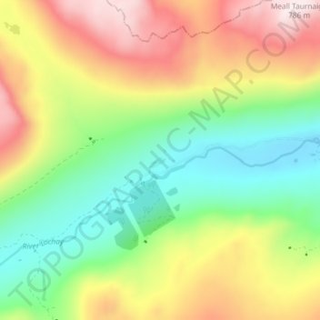 Carte topographique Kenknock, altitude, relief
